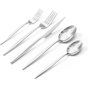 Modern New design Modern Flatware Set High <b>Mirror</b> Polish Dishwasher Safe Wedding Occasion Metal Cutlery - Product Image 2