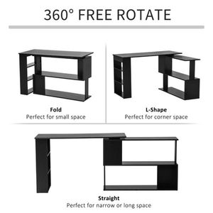 Scrivania Ergonomica Regolabile in Altezza per Ufficio/Gaming con Libreria in Acciaio Inossidabile e Legno (MDF) - Product Image 4