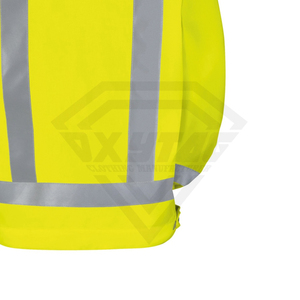 Custom High Visibility Safety <b>Jacket</b> Reflective Workwear Uniform Industrial Protective <b>Construction</b> Gear Fluorescent Mens Coat - Product Image 5