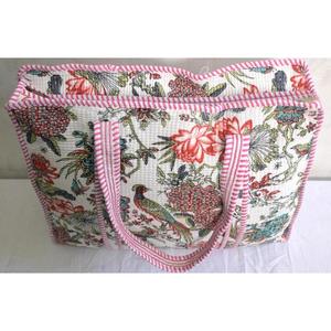 Indian Handmade Cotton Floral Quilted Shoulder Bag Women <b>Boho</b> Tote Shopping <b>Handbag</b> - Product Image 3