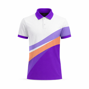 Polo pour homme à manches courtes de haute qualité, 100% polyester, tissu respirant anti-plis, 180g, impression numérique de logo personnalisé - Product Image 6