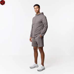 Conjunto de Chaqueta Cortavientos y Pantalones Cortos de Nylon Personalizados para Hombre, con Cremallera Completa, Capucha, Estampado de Invierno, Tallas Grandes, Venta al por Mayor, Personalizable - Product Image 4