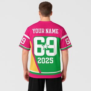 เสื้อฟุตบอลสไตล์สตรีทแวร์แบบสั่งทำพิเศษ ผ้าตาข่าย ดีไซน์ย้อนยุคแบบวินเทจ สีสันตัดกัน ระบายอากาศได้ดี ซับเหงื่อ เสื้อเจอร์ซีย์สำหรับทุกเพศ - Product Image 2
