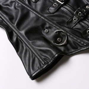 Corsé de Cuero Transpirable y Suave, Estilo Steampunk, con Varillas, Diseño Personalizado, Color Negro, Venta al Por Mayor, Nueva Llegada - Product Image 5