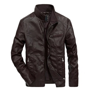 Breathable <b>Men's</b> Real Leather <b>Jacket</b> High Quality Solid Two Color <b>Men</b> Leather <b>Jackets</b> - Product Image 3