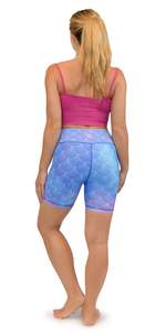 Shorts de Mujer de Cintura Baja con Estampado Floral, Color Degradado, Transpirables, de Punto, Spandex y Algodón, Corte Regular, Secado Rápido, Cierre con Cordón - Product Image 4