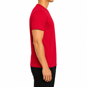 เสื้อยืดคอกลมแขนสั้นผู้ชาย ทรงปกติ สีพื้น สไตล์ลำลอง ผ้าฝ้ายเจอร์ซีย์ 100% คุณภาพสูง รับผลิตแบบ OEM ODM - Product Image 3