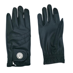 Gants d'équitation extensibles pour femmes, fermeture auto-agrippante, design mi-mollet, cuir synthétique, équipement équestre confortable - Product Image 1