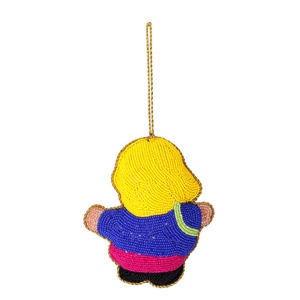 Brazeal Studio Handmade Customizable Velvet Satin Golden Threads Christmas Elf Tomte Santa Gnome Stuffed Christmas Decorations - Product Image 3