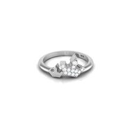 Bague en argent massif plaqué rhodium avec gemme à facettes arrondies, micro-sertie, pour fiançailles, article de luxe, trésor spectaculaire