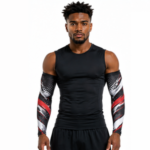 Mangas de compresión deportivas para hombre, personalizadas, atléticas, para fitness, correr, ciclismo, entrenamiento, transpirables, elásticas, protectoras y de soporte. - Product Image 1