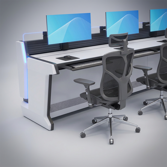 Modular Console System Control Room Furniture Design Broadcast Desk 911 Dispatch Workstation Console Professional Solution