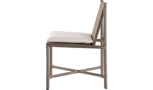 Silla de Comedor Moderna Hecha a Mano con Estructura de Bambú en Gris Lavado y Respaldo Tejido Elegante - Product Image 3