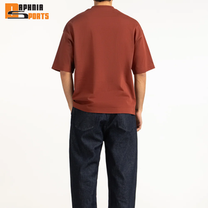 Camiseta de Hombre Personalizada 100% Algodón Tejido, Talla Grande, Hombros Caídos, con Logotipo Impreso, Diseño Liso, Corte Regular - Product Image 5