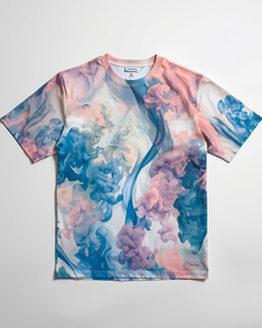 Conjunto de Camiseta de Manga Corta y Pantalones Cortos con Estampado Gráfico Abstracto de Humo para Hombre, Ropa con Sublimación Completa - Product Image 2
