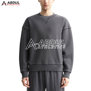 เสื้อสเวตเชิ้ตผู้ชายคลาสสิก ผ้าคอตตอนผสม แขนเสื้อลายทาง คอกลม เหมาะสำหรับเล่นกีฬาและสวมใส่ลำลอง - Product Image 3