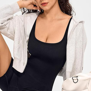 Combinaison de yoga intégrale noire pour femme, sexy, dos nu, tenue de sport, body sexy - Product Image 4