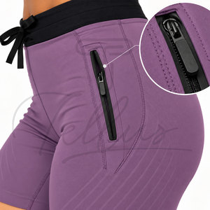 Shorts de Compresión de Yoga de Alta Calidad para Mujer con Detalle de Botones - Shorts Deportivos para Gimnasio, Entrenamiento y Running con Efecto Levanta Glúteos - Product Image 4