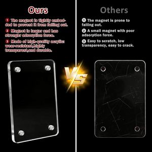 Mini 2.36x3.54 Inch 8 Pack Durable Square Acrylic <b>Double</b>-Sided Clear Display Fridge Magnetic <b>Photo</b> <b>Frame</b> - Product Image 3