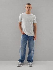 Camiseta Henley de Cuello en V para Hombre, Manga Corta, Corte Ajustado, 100% Algodón Tejido, Transpirable, Color Sólido Blanco - Product Image 6