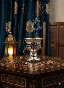 Elegant Arabic <b>Oud</b> <b>Bakhoor</b> Incense Burner for Religious Home Aromatherapy and Middle Eastern Interior Eco-Friendly Design - Product Image 4