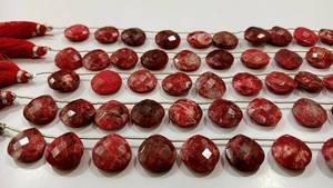 Piedra Preciosa Natural de Tulita en Forma de Corazón de 14 mm, Cuentas Facetadas, Se Venden por Hilo de 8 Pulgadas - Product Image 2