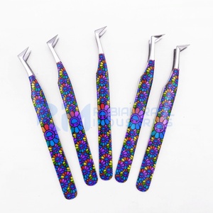 Pinzas de Precisión para Extensión de Pestañas RMI, con Recubrimiento de Papel, Punta Dentada Plateada de 45 Grados, Tipo Bota Rusa, 10 mm, Acero Inoxidable - Product Image 5