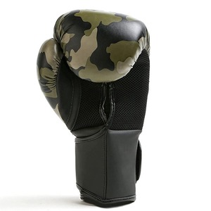 Guantes de Boxeo de Cuero con Patrón de Camuflaje, con Cordones, Transpirables, para Adultos, Equipo de Entrenamiento - Product Image 4