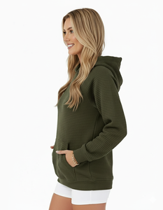 Sweat-shirt à capuche ample et épais à manches longues avec imprimé de lettres de grande taille pour femmes - Product Image 4