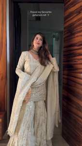 Traditional Indian Ethnic Designer <b>Dress</b> Collection <b>for</b> <b>Ladies</b> Heavy Embroidery Sharara Salwar/Palazzo <b>Suit</b> New Party Wear Look - Product Image 5