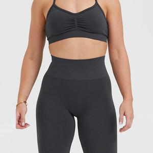 Leggings pour femmes très vendus, longueur intégrale, extensibles, respirants, tricotés, sportifs, pantalons de sport à taille haute, couleur unie, leggings pour femmes - Product Image 6