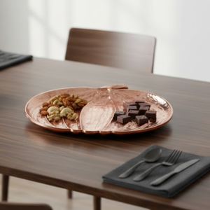 REPLICARTZ Plato Redondo para Servir de 11x11 Pulgadas, Bañado en Cobre |   Bandeja Decorativa Sólida para Bodas, Exhibición de Maquillaje y Decoración para el Hogar - Product Image 2