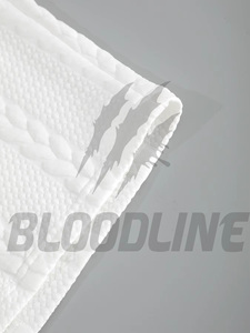 BLOODLINE Men's White Nonwoven <b>PU</b> Coated 220g <b>Shorts</b> Mid Waist Elastic Breathable Casual Style with Front Camouflage Pattern - Product Image 2