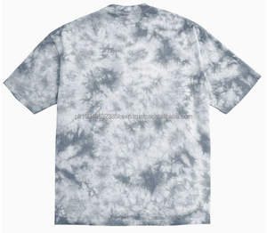 เสื้อยืดวินเทจโอเวอร์ไซส์ผ้าคอตตอนทรงโอเวอร์ไซซ์สำหรับผู้ชายแฟชั่นแบบผูกย้อมสีแบบลำลองดีไซน์ว่างเปล่า - Product Image 5