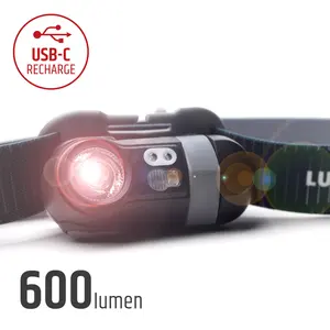 Best 2024 Type-C USBC Rechargeable Outdoor Headlight LED Headlamp Lights Camping 600 lumen