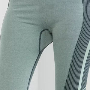 Women's High Waist Full Length <b>Leggings</b> Solid Mint Knitted Spandex Nylon Stretch Sporty All Seasons - Product Image 5