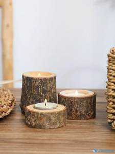 Natural Wooden <b>Candle</b> Holder Handmade Wood <b>Tealight</b> Stand Decorative <b>Candle</b> Stand for Home Wedding Restaurant Decor - Product Image 5