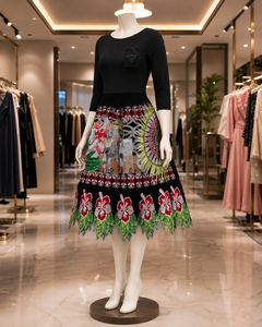 High Quality Skirts Embroidery Women Customized High Quality Pacific Island Wear Micronesian Fabric Embroidery Work Skirts - Product Image 1