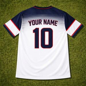 Camiseta de Fútbol Personalizada, Talla Grande, Transpirable, de Secado Rápido, 100% Poliéster, con Nombre y Número del Jugador Bordados - Product Image 2
