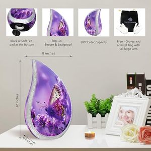Sophisticated Aluminum Tear Drop Cremation Memorial <b>Keepsake</b> Urn <b>Ash</b> Holder Featuring Durable Premium Craftsmanship - Product Image 4
