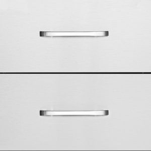 Cassetti BBQ in Acciaio Inox per Cucina Esterna a Triplo Accesso 18.11" L x 23.23" P x 23.23" H con Maniglie per Isola BBQ - Product Image 2