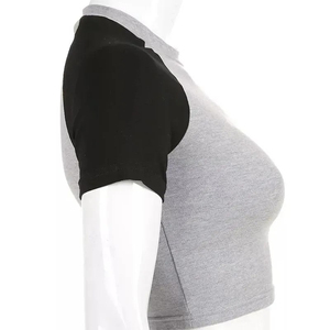 Summer Use Casual Wear Comfortable Women Crop T Shirt High Quality Custom Design Short Sleeve Crop T Shirts for Women - Product Image 3