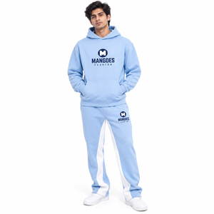 Wholesale 100% Cotton Eco-Friendly Breathable Track Suit Custom Logo Print Embroidery <b>Zip</b> <b>Jacket</b> Jogger Set <b>Gym</b> Fitness OEM - Product Image 1