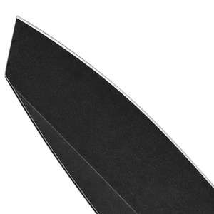 Cuchillos de hoja fija Black Blade con mango texturizado beige, herrajes dorados y funda protectora negra para uso en camping al aire libre. - Product Image 3