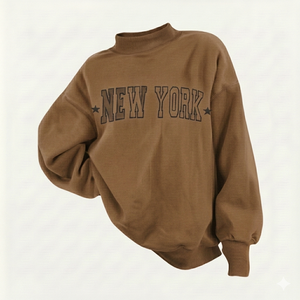 Pull d'hiver uni surdimensionné en 100 % coton, col montant, impression de logo personnalisée, respirant, coupe-vent, séchage rapide, léger - Product Image 1