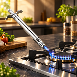Encendedor de Gas de Acero Inoxidable con Mango de Ala y Encendido Piezoeléctrico para Estufas de Cocina, Parrillas y Uso en Cocina - Product Image 1