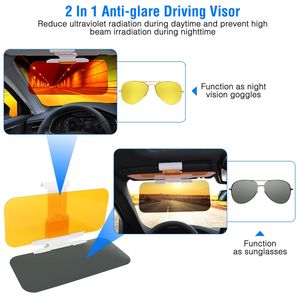 Parasole Auto 2-in-1 Regolabile Antiabbagliamento con Protezione UV Giorno/Notte e Deflettore Vento e Insetti - Product Image 2