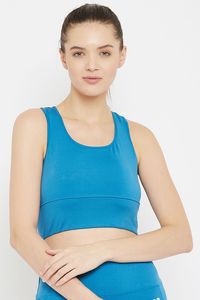 Sujetador Deportivo Azul sin Costuras, Soporte Medio, Ropa Deportiva, Top para Yoga y Fitness - Product Image 2