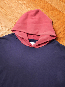 Sudadera con Capucha Extra Grande para Hombre, Azul Marino, Felpa Francesa, Manga Larga, Color Sólido, Estilo Otoñal, Corte Casual, Diseño con Bolsillos - Product Image 3
