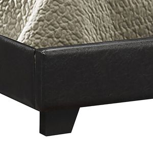 Warwick Eastern King <b>Bed</b> Black Upholstered Panel Upscale <b>Comfort</b> and Style - Product Image 3